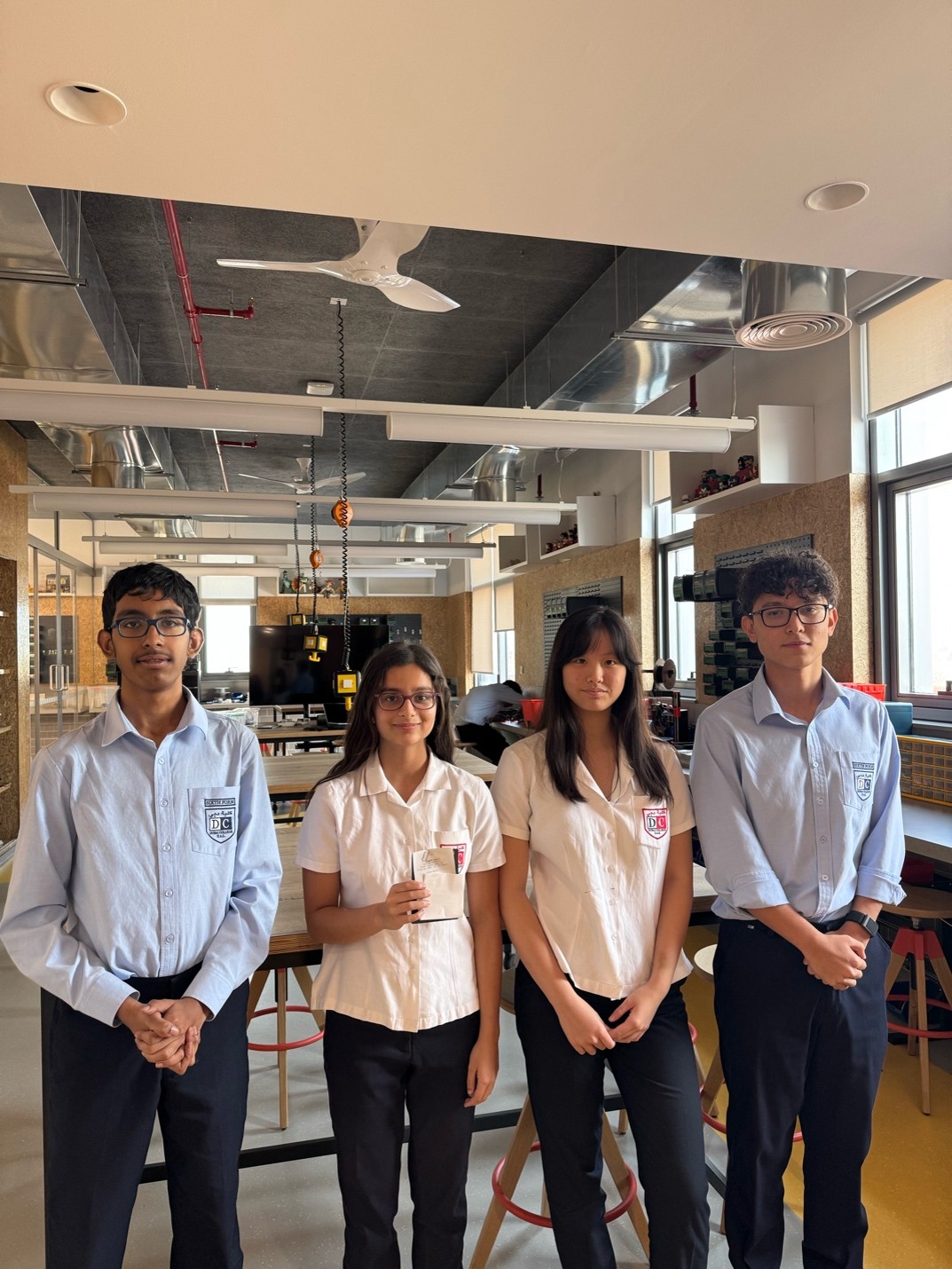 DCSS Tech for Social Good hackathon team at Dubai College