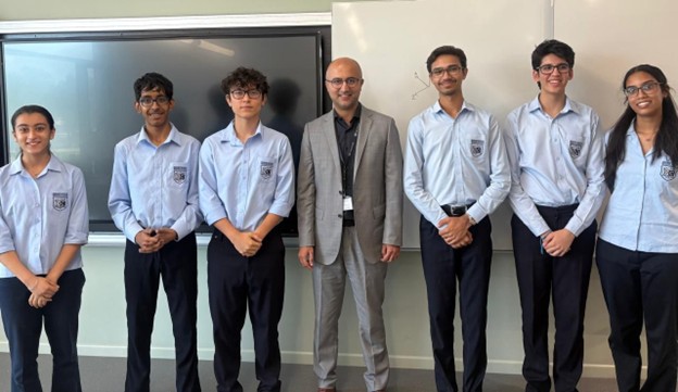 DCSS leadership team at a weekly CS Society session at Dubai College